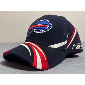Vintage Buffalo Bills Hat Adult One Size Red Blue Strapback Adjustable Reebok
